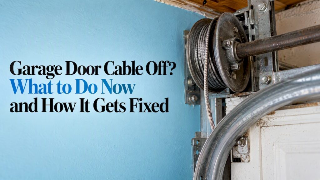 Slack cable displaced from a garage door drum